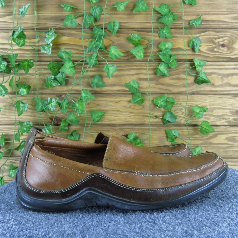 Cole Haan Men Loafer Slip-On Brown Leather Size 12 Medium ‎ Used 2025